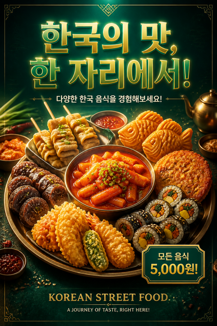 한국 스트리트 푸드 페스티벌 포스터