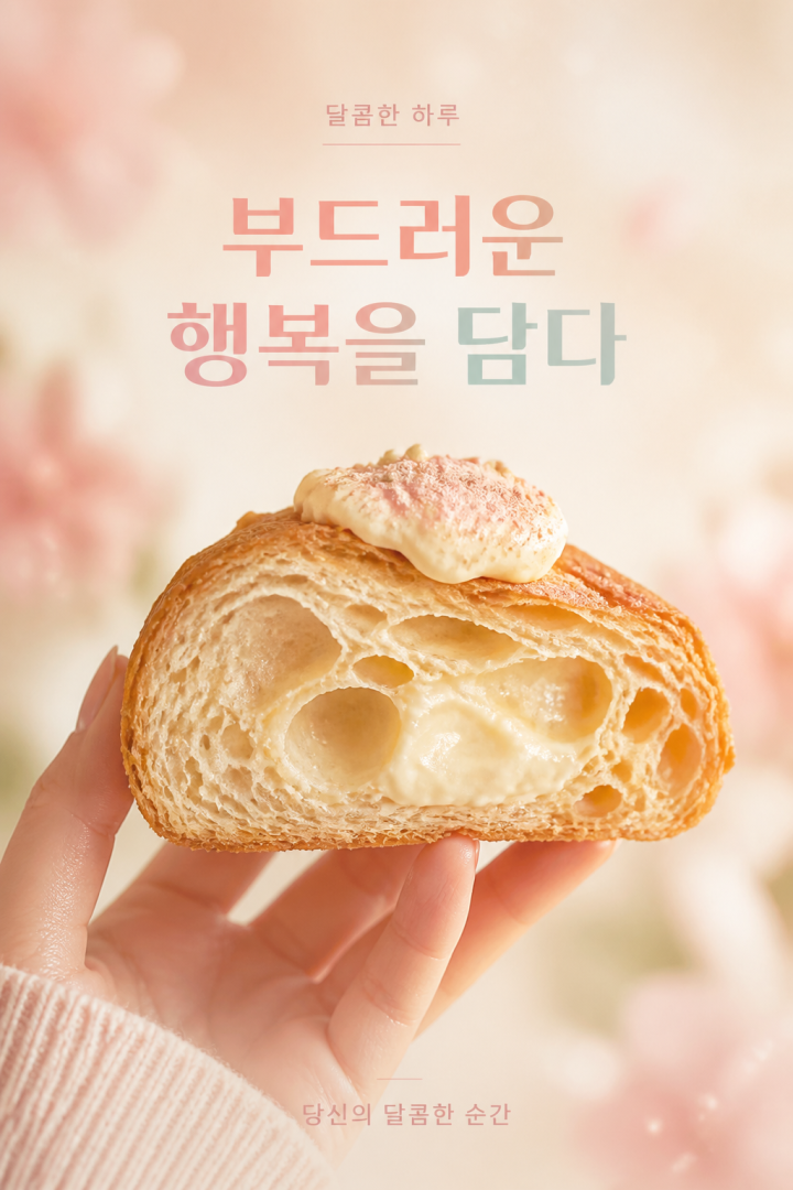 캐주얼 카페 디저트 캠페인 포스터