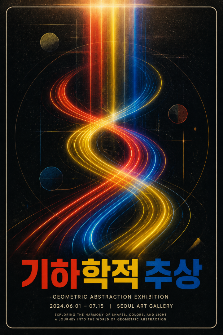기하학적 추상 포스터