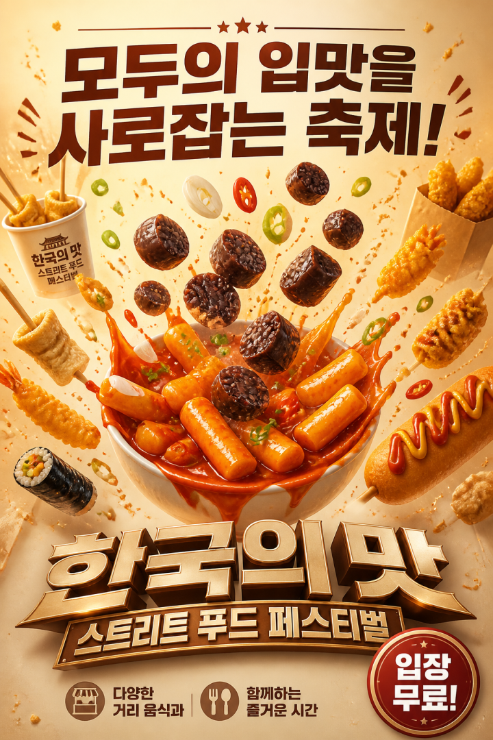 한국 스트리트 푸드 페스티벌 포스터