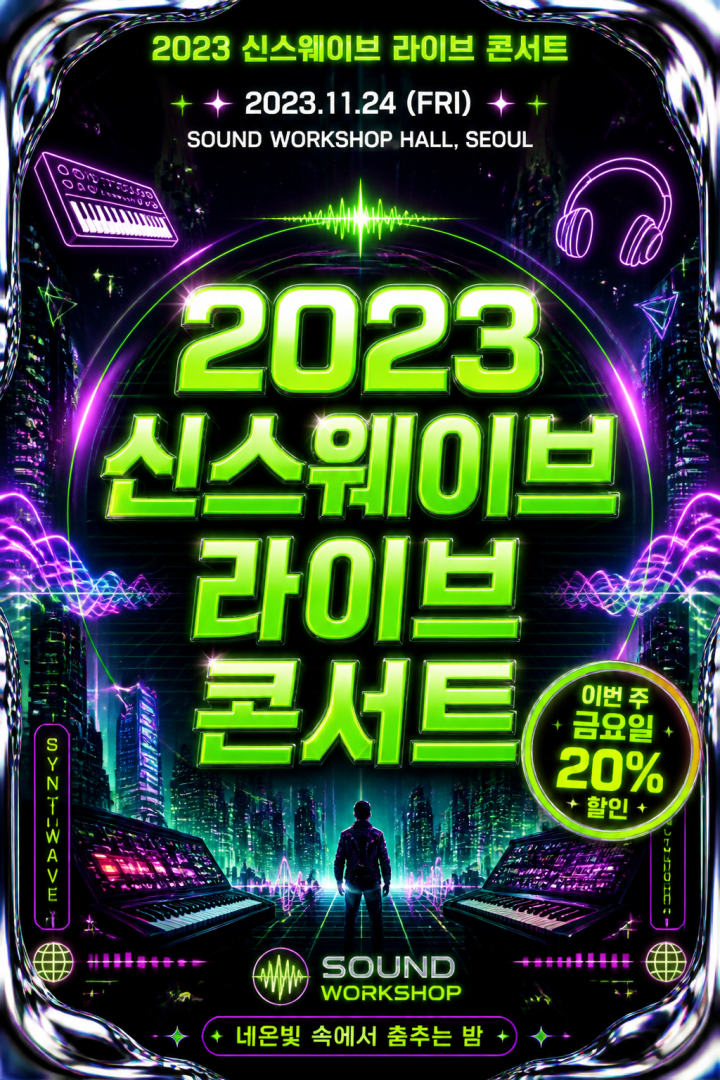 Y2K 스타일 이벤트 프로모션 포스터