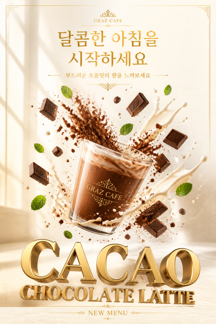 카페 메뉴 포스터