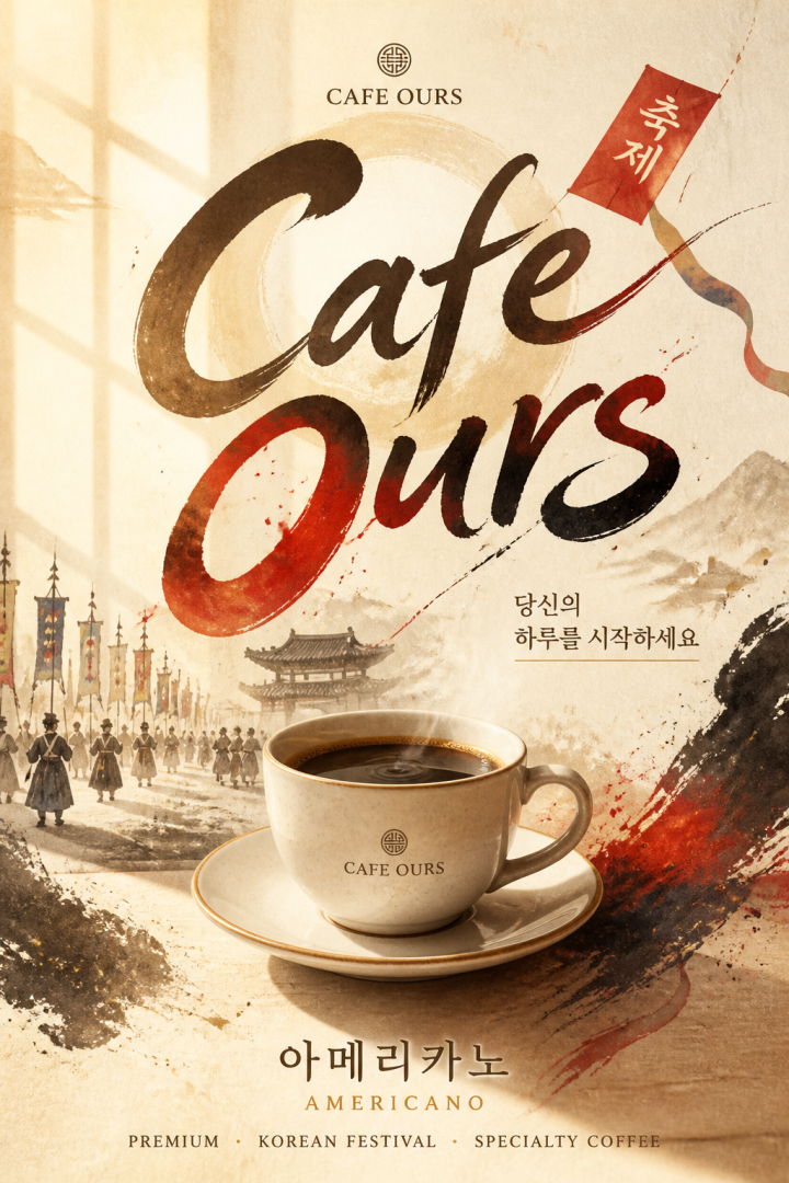 카페 메뉴 포스터