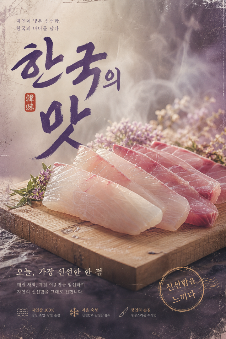 신선한 회, 자연의 미학