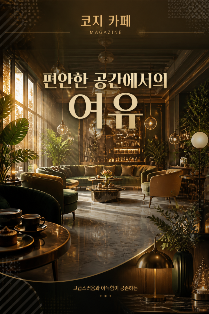 고급스러운 호텔 로비 카페